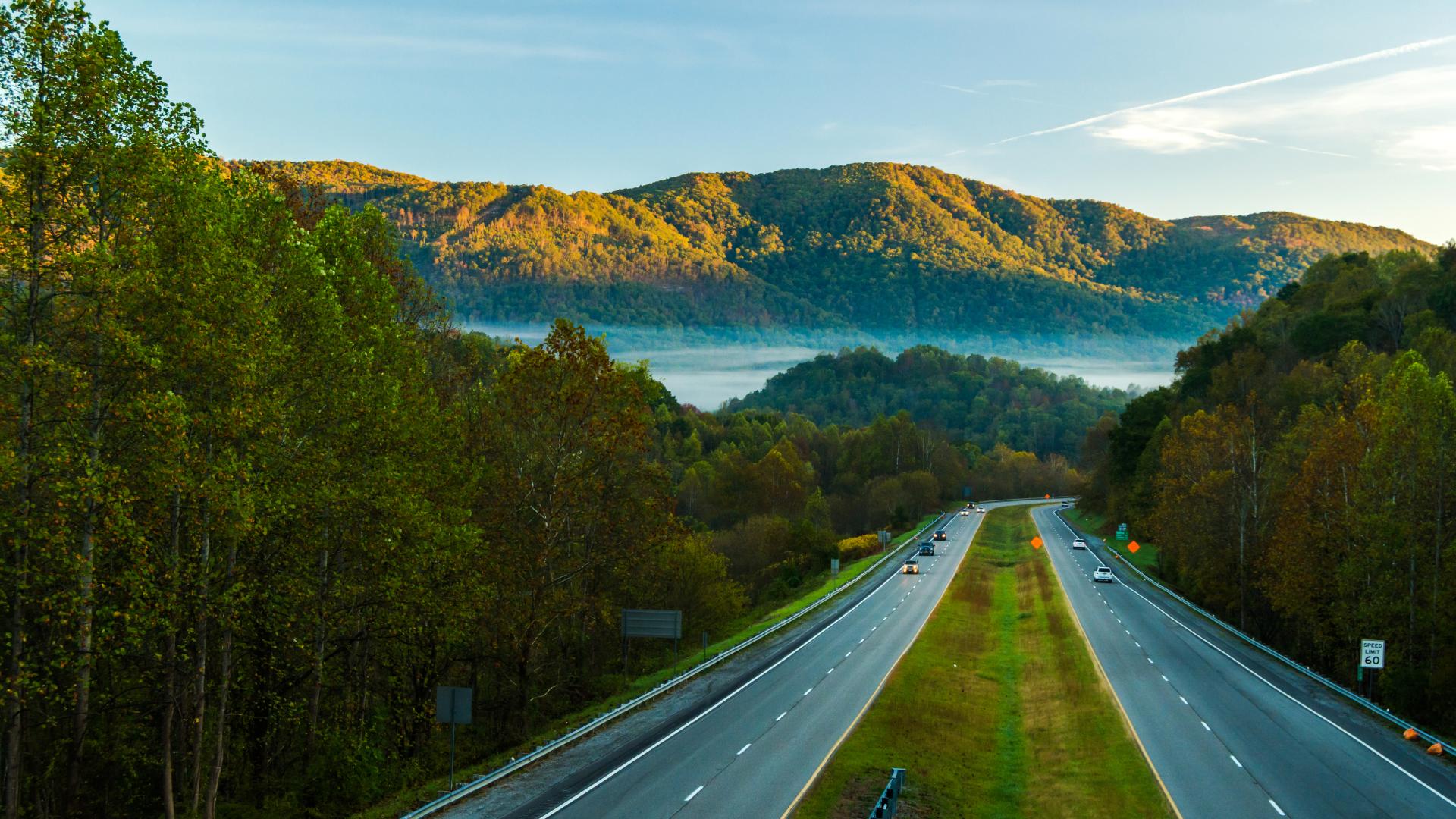 Virginia Open Road Scenery