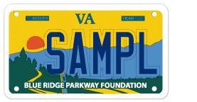 Blue Ridge Parkway Foundation Motorcycle Plate Preview