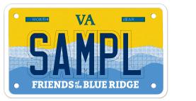 Friends of the Blue Ridge Motorcycle Plate Preview