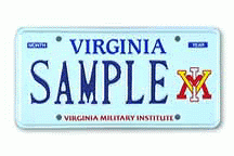 Virginia Military Insitute Plate