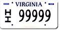 Sample Virginia license with the letters H and I on it to indicate a hearing impairment