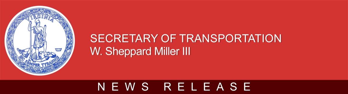 Virginia Secretary of Transportation News Release
